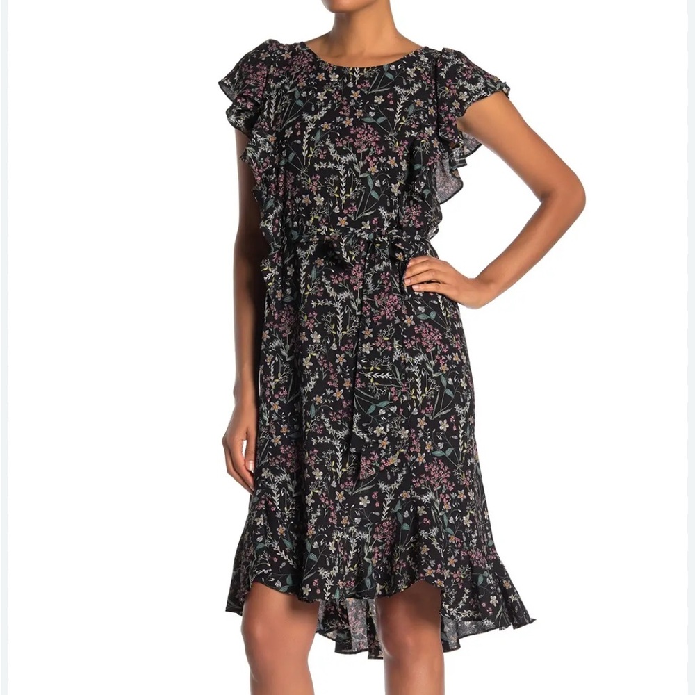 Max Studio Black Floral Dress